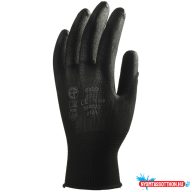   Védõkesztyû precíziós, mártott tenyérrel, fekete, 9-es méretû