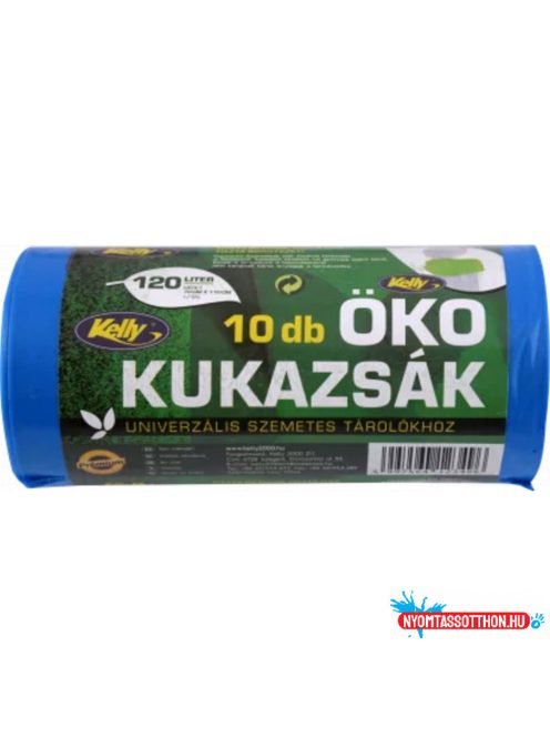 Szemeteszsák önzáró szalaggal 120 liter 10 db/tekercs Kelly