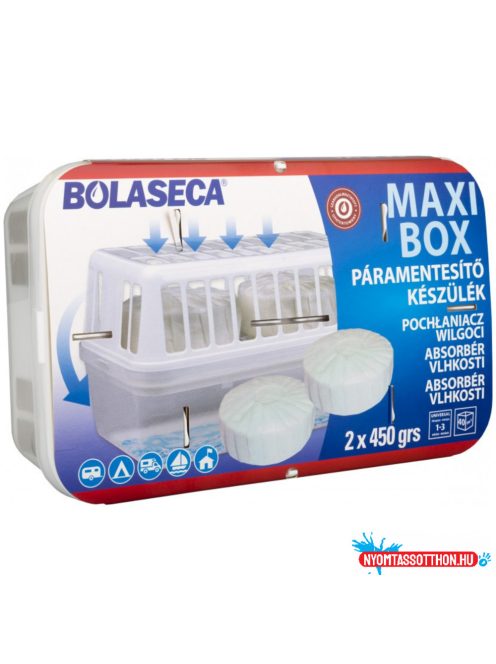 Páramentesítő készülék + 2 db utántöltő tabletta Bolaseca Maxi Box