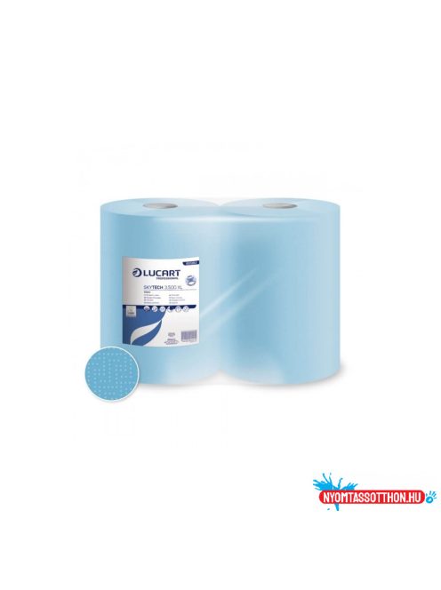 Ipari törlő 3 rétegű kék átmérő: 26 cm 500 lap/tekercs cellulóz 2 tekercs/karton Strong Blue 3.500 Lucart_851283