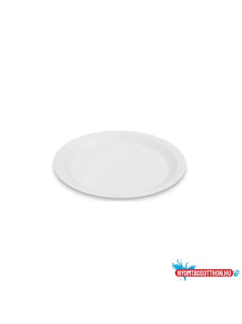Lapostányér papír átmérő 23 cm 100 db/csomag fehér