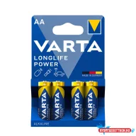 VARTA Longlife Power Alkáli Ceruza Elem AA B4 (4db/csomag)*