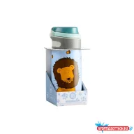 Termosz, acél, fedeles, 350ml, Wabo, oroszlános