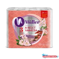   Toalettpapír 3 rétegű kistekercses 24 tekercs/csomag Kelet Varázsa