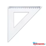Vonalzó háromszög 45° 15,5cm, műanyag Antilop