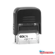   Bélyegző C10 Printer Colop átlátszó,fekete ház/fekete párna