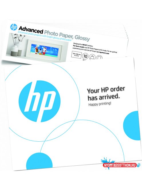 HP Advanced fényes fotópapír - 10 lap/10,2 x 30,5 cm 49V51A