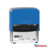   Bélyegző C60 Printer Colop átlátszó kék ház/fekete párna