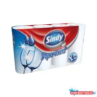   Háztartási papírtörlő 2 rétegű 4 tekercs/csomag Sindy fehér