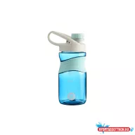 Palack, műanyag, markolattal, kupakos, 450 ml, Wabo, kék