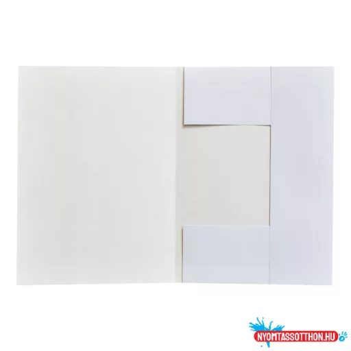 Iratgyűjtő, táblázatos pólyás dosszié A4, 230g. karton Bluering® fehér
