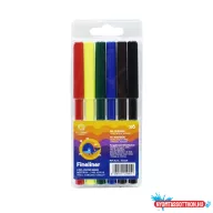   Rostirón kúpos végű, vízbázisú készlet, 1mm, Bluering®, 6 klf. szín, Bálnás