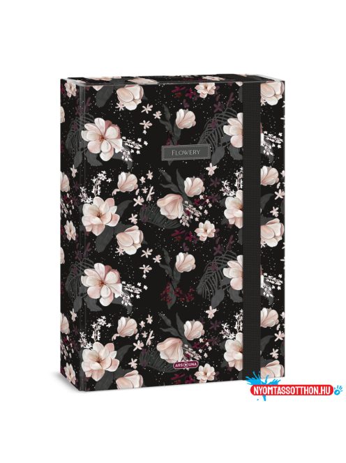 Ars Una Flowery black A/4 füzetbox
