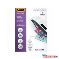   Lamináló fólia, A5, 80 mikron, fényes, 100 db/doboz, Fellowes(R)