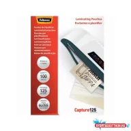  Lamináló fólia, 83x113mm, 125 mikron, fényes, 100 db/doboz, Fellowes(R)