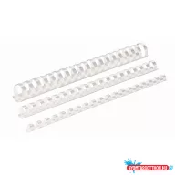   Spirál mûanyag, 8mm, 21-40lap, 100 db/doboz, Fellowes(R) fehér