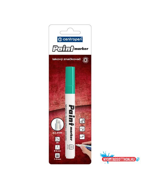 Lakkmarker 1-5mm, vágott hegy Centropen 9100 zöld