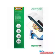   Lamináló fólia, A3, 100 mikron, fényes, 100 db/doboz, Fellowes(R)