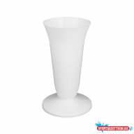 Talpas váza 16 x 29 cm műanyag fehér
