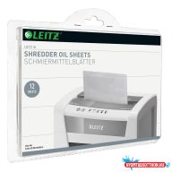 Olajozólap iratmegsemmisítőhöz, 12 lap/csomag, Leitz