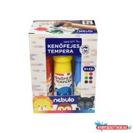 Tempera készlet, kenőfejes, 45 ml, Nebulo 6 klf. szín