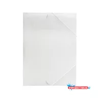 Gumis mappa A4, műanyag ICU-8019 fehér