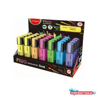   Szövegkiemelő vágott hegyű, lapos test, 28 db/display, Keyroad Fluo neon színek