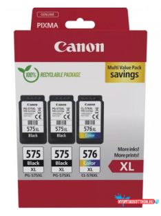   Canon PG-575XLx2 (2x15 ml) + CL-576XL (1x13 ml) + 50 lap GP501 10x15 fényes fotópapír Multipack