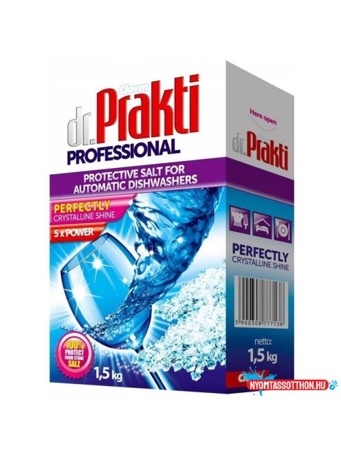 Mosogatógép regeneráló só 1,5 kg Dr. Prakti