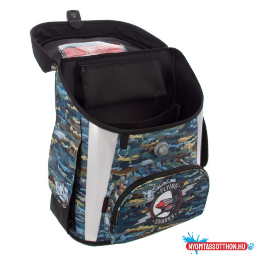 Ars Una Flying Sharks mágneszáras iskolatáska