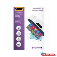  Lamináló fólia, A4, 80 mikron, matt, 100 db/doboz, Fellowes(R)