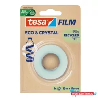   Ragasztószalag 19mmx33m irodai átlátszó újrahasznosított Tesa Eco & Crystal