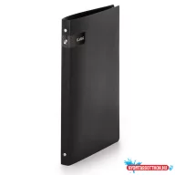   Gyűrűskönyv A4, 4 gyűrűs 2cm gerinc PP,  Karton P+P Opaline fekete