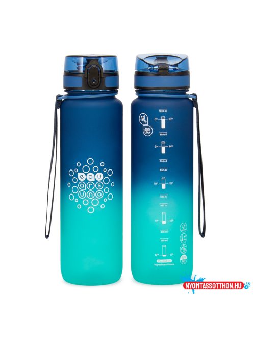 Ars Una BPA-mentes színátmenetes motivációs kulacs matt - 1000 ml - Dark sea
