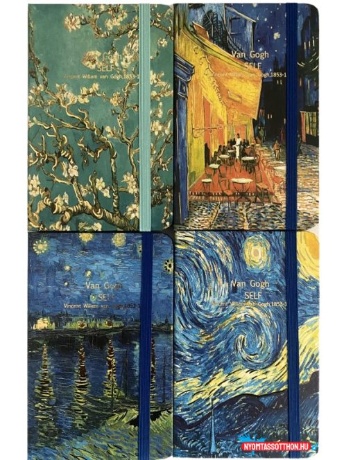 Van Gogh Művészeti Jegyzetfüzet - A7, aranyozott keményfedeles