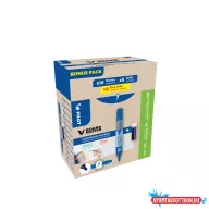   Táblamarker 2,3mm, kerek hegyű, utántölthető medium V-Board Master 10+10 Pilot kék