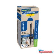   Rollertoll 0,5mm, törölhető Pilot Frixion Clicker GreenPack, 12 toll + 12betét, írásszín fekete