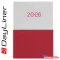 Határidőnapló Contrast A5 napi, fehér lapokkal fehér-piros Dayliner 2026.
