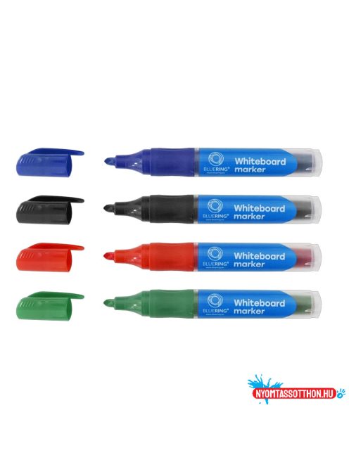Táblamarker 3mm, kerek, cserélhető betétes, Bluering®, 4 klf. szín