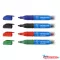 Táblamarker 3mm, kerek, cserélhető betétes, Bluering®, 4 klf. szín