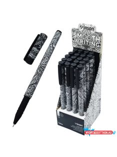   Golyóstoll kupakos, 0,7mm Vinson Tattoo A3 vegyes test displ 20 db/display