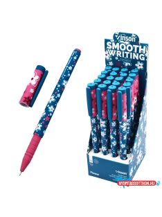   Golyóstoll kupakos, 0,7mm Vinson Flower A18 vegyes test displ 20 db/display