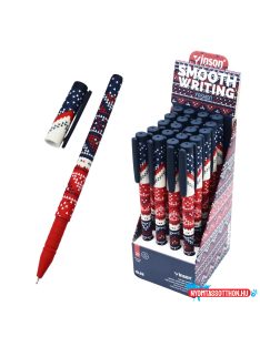   Golyóstoll kupakos, 0,7mm Vinson Glee A12 vegyes test displ 20 db/display