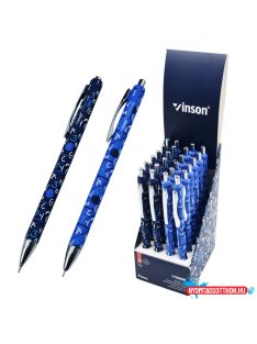   Golyóstoll nyomógombos 0,7mm Vinson Point K36 vegyes test displ 24 db/display