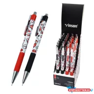   Golyóstoll nyomógombos 0,7mm Vinson Lipstick 222 vegyes test displ 24 db/display