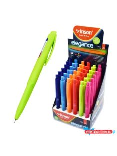   Golyóstoll nyomógombos 0,7mm Vinson Elegance 8055C vegyes test displ 36 db/display