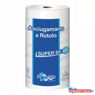   Kéztörlő 2 rétegű tekercses átmérő: 14 cm 100% cellulóz SUPER 60  Paperdi_RI8M060 fehér