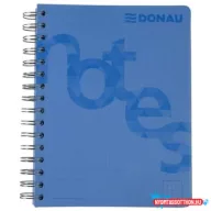 Spirálfüzet A/5 140 lap PP borító kék Donau kockás