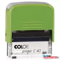 Bélyegző C40 Colop zöld átlátszó ház/fekete párna
