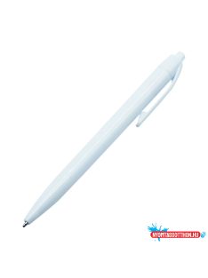   Golyóstoll nyomógombos műanyag fehér test, Leopard, írásszín kék